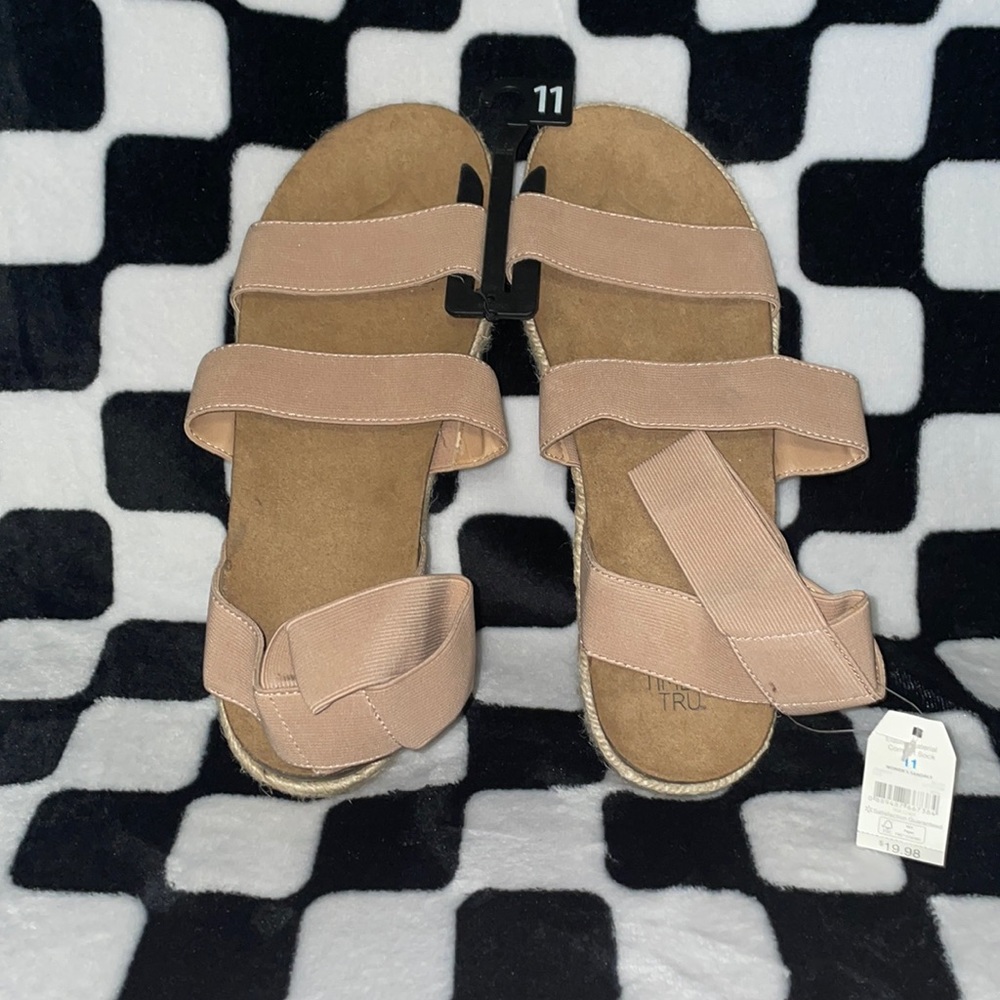 Nude platform sandals